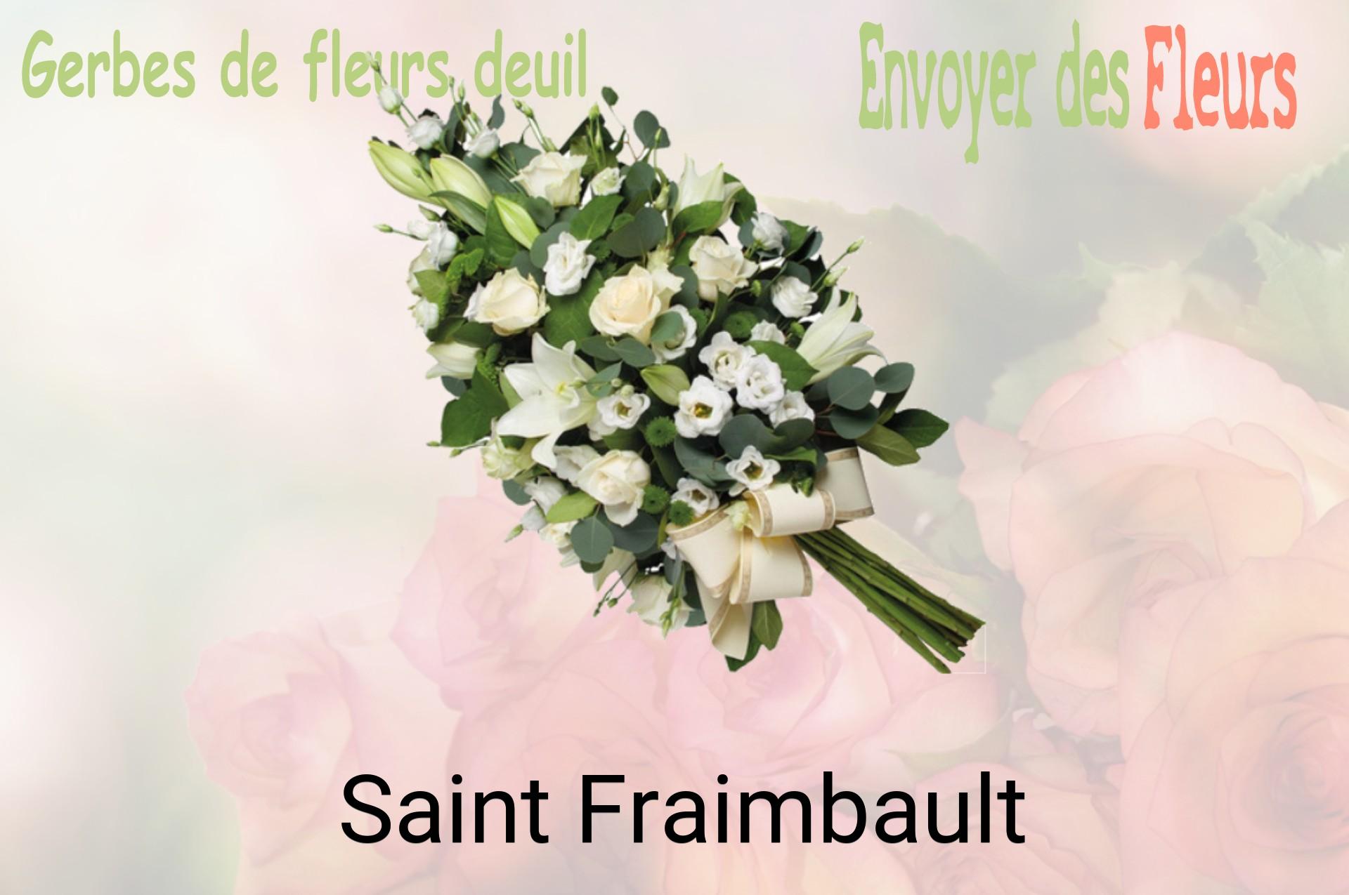 Gerbe de fleurs de deuil livrée à Saint-Fraimbault